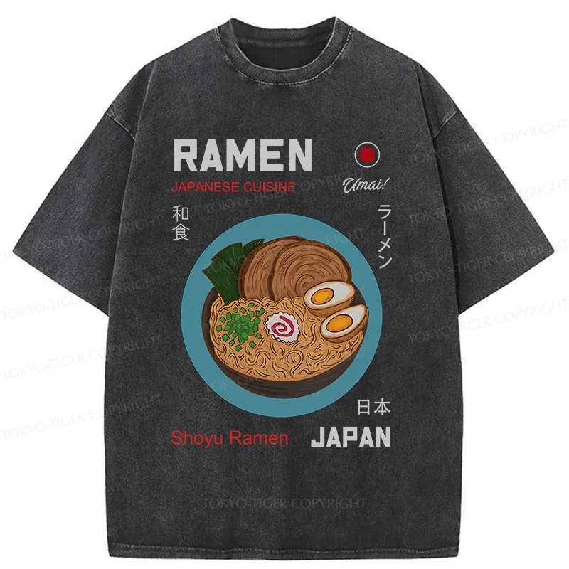 Tokyo-Tiger Japanese Classic Ramen Washed T-Shirt