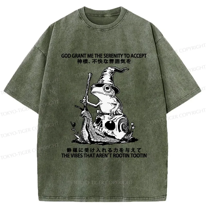 Tokyo-Tiger God Grant Me The Serenity Washed T-Shirt