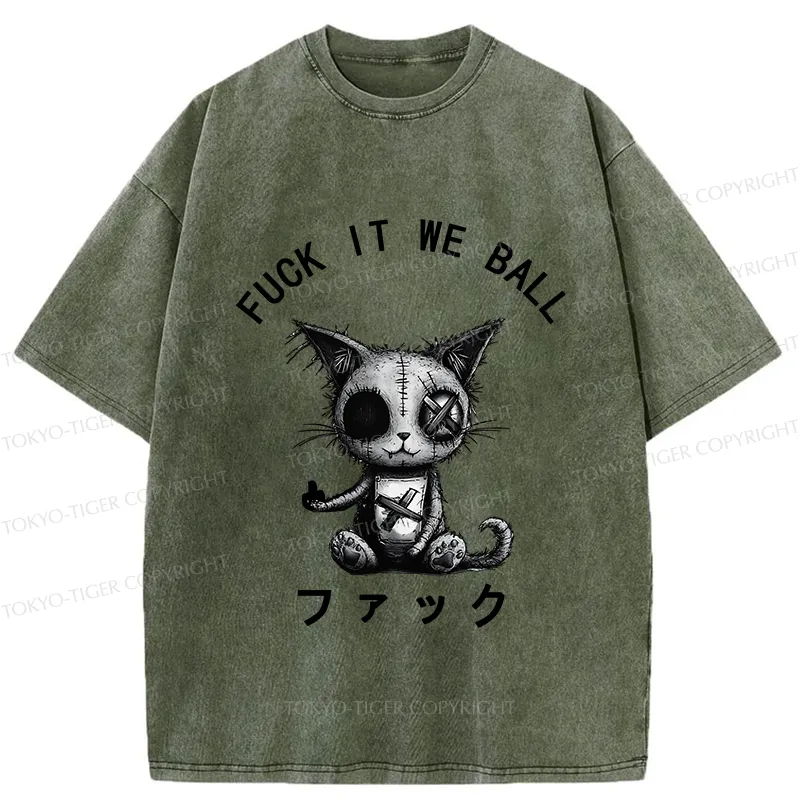 Tokyo-Tiger Fck It We Ball Washed T-Shirt