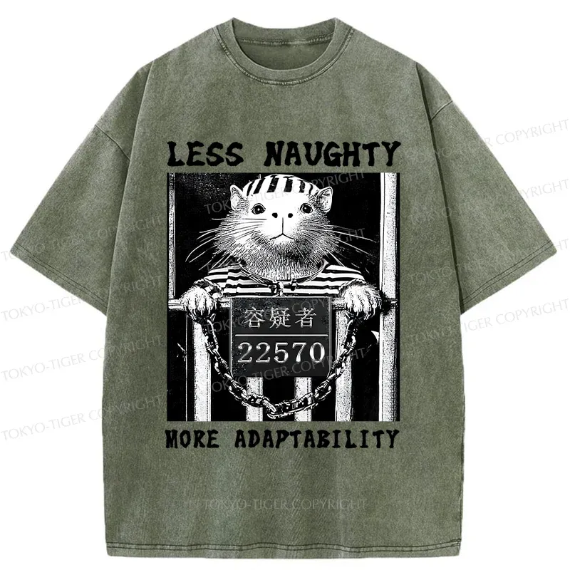 Tokyo-Tiger Less Naughty More Adaptability Washed T-Shirt
