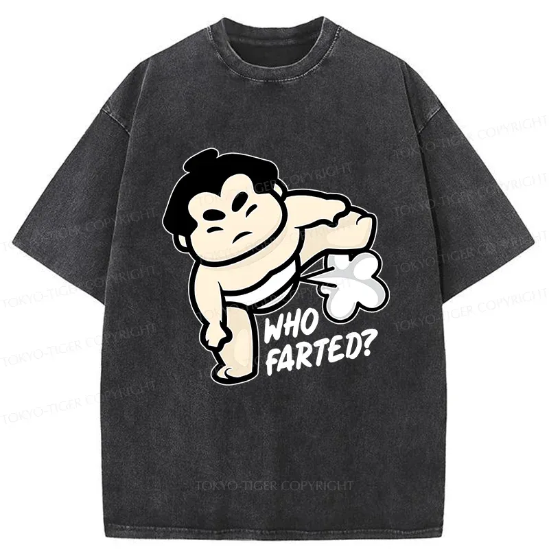 Tokyo-Tiger Sumo Wrestlers Fart Washed T-Shirt