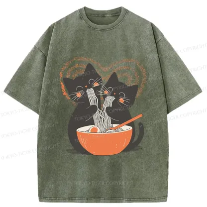 Tokyo-Tiger Let's Eat Ramen Together Washed T-Shirt