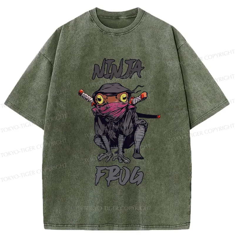 Tokyo-Tiger Ninja Frog Washed T-Shirt