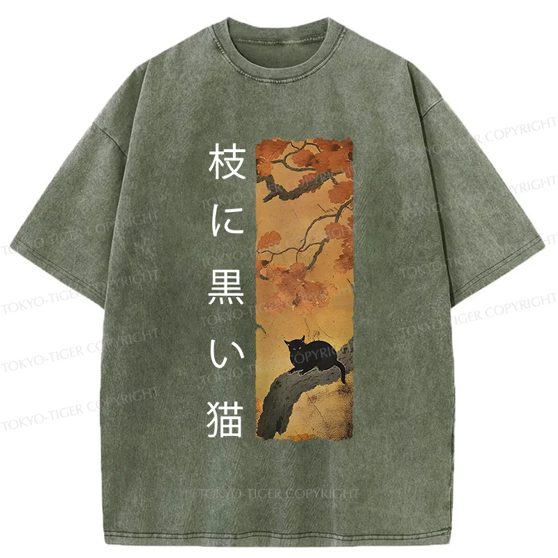 Tokyo-Tiger Vintage Japan Cat Washed T-Shirt
