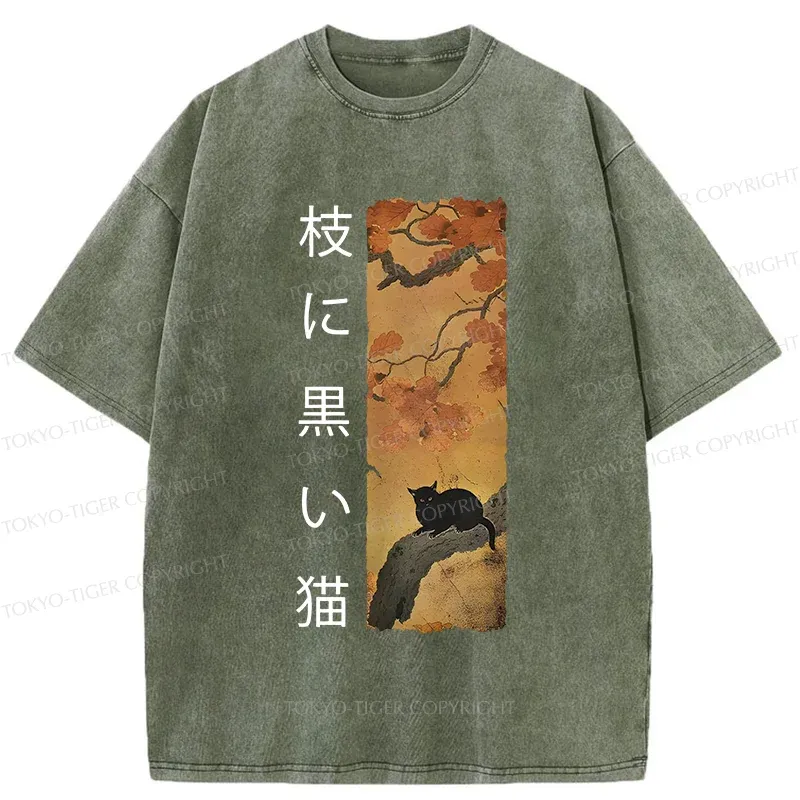 Tokyo-Tiger Vintage Japan Cat Washed T-Shirt