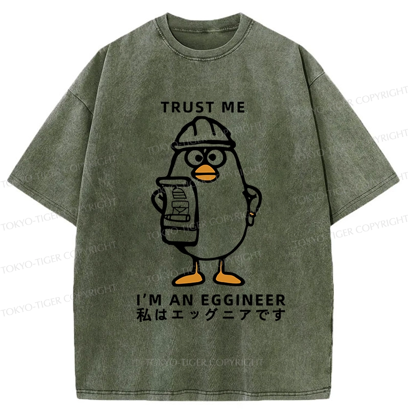 Tokyo-Tiger Trust Me I'm An Eggineer Washed T-Shirt