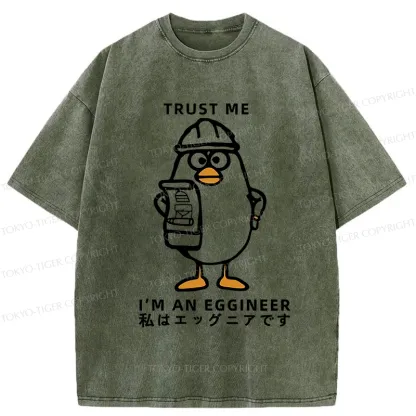 Tokyo-Tiger Trust Me I'm An Eggineer Washed T-Shirt
