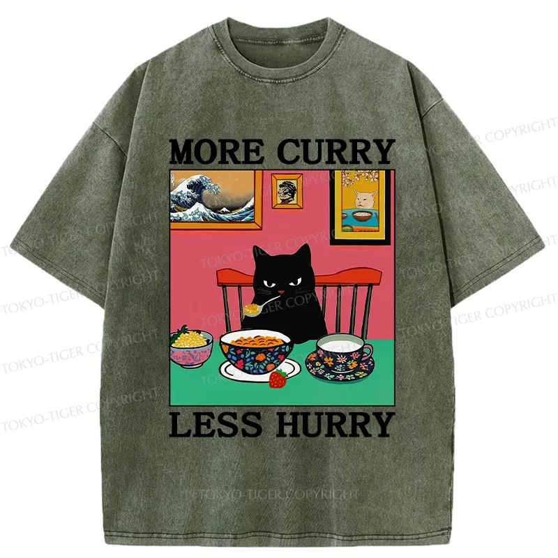 Tokyo-Tiger More Curry Less Hurry Washed T-Shirt