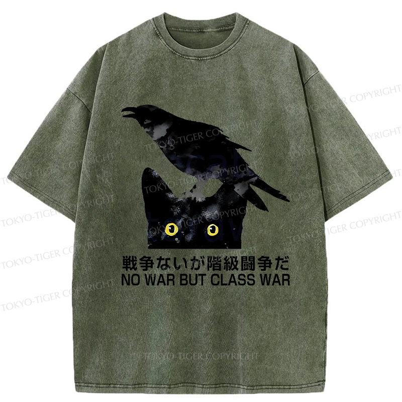 Tokyo-Tiger No War But Class War Washed T-Shirt