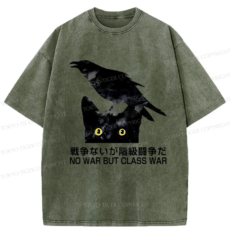 Tokyo-Tiger No War But Class War Washed T-Shirt
