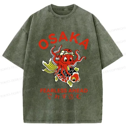 Tokyo-Tiger Fearless Ahead Washed T-Shirt