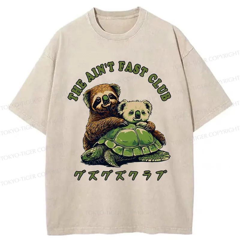 Tokyo-Tiger The Ain't Fast Club Washed T-Shirt
