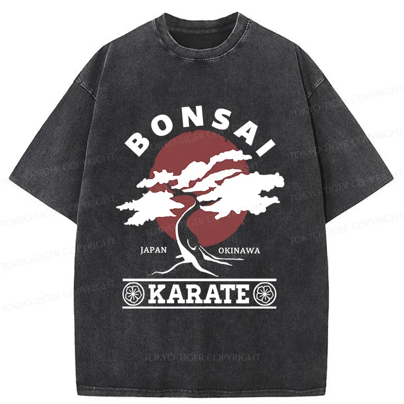 Tokyo-Tiger Japanese Bonsai Washed T-Shirt