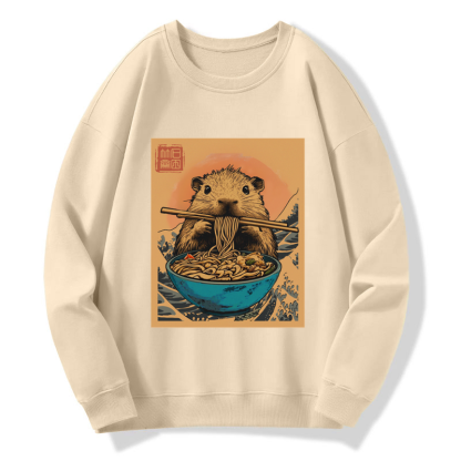 Tokyo-Tiger Opossum Eats Ramen Sweatshirt