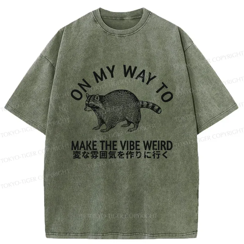 Tokyo-Tiger Make The Vibe Weird Washed T-Shirt