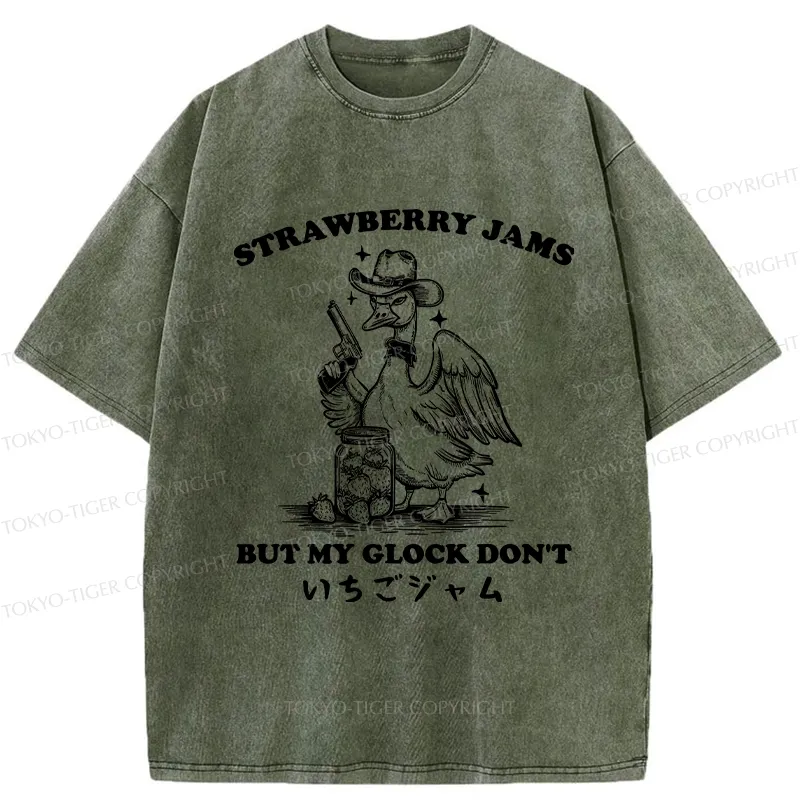 Tokyo-Tiger Strawberry Jam Goose Washed T-Shirt
