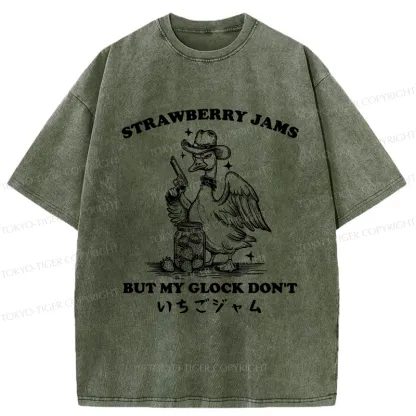 Tokyo-Tiger Strawberry Jam Goose Washed T-Shirt