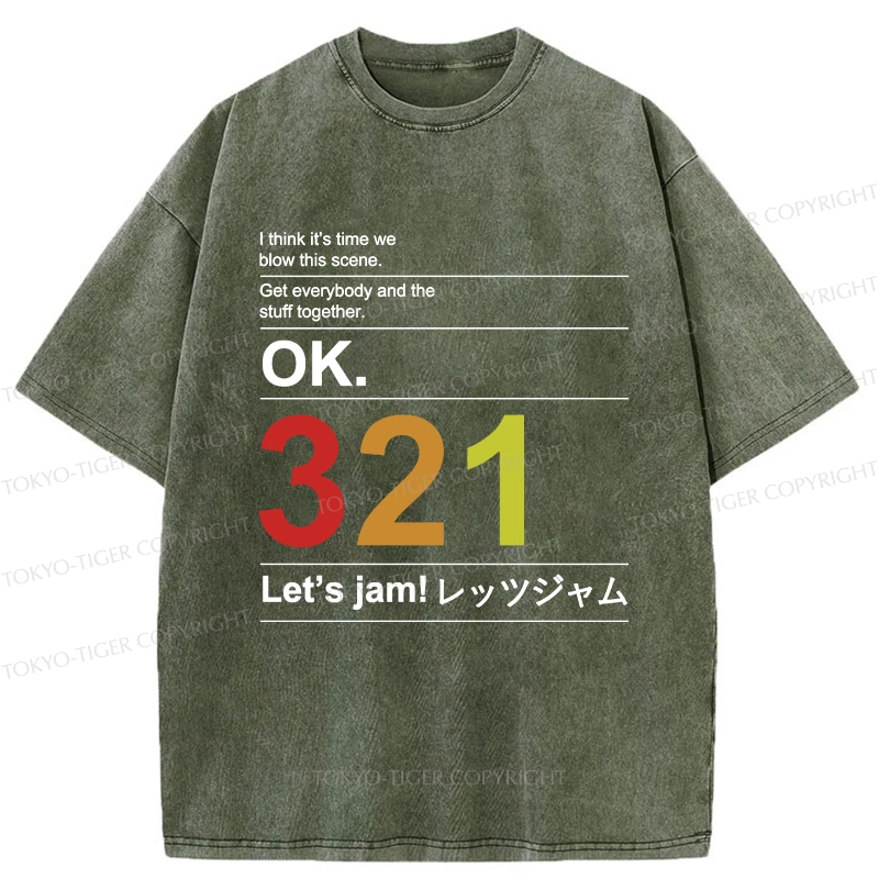 Tokyo-Tiger Let's Jam Washed T-Shirt