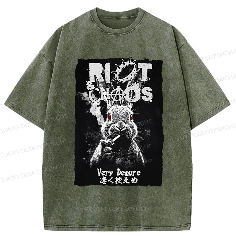 Tokyo-Tiger Riot & Chaos Washed T-Shirt