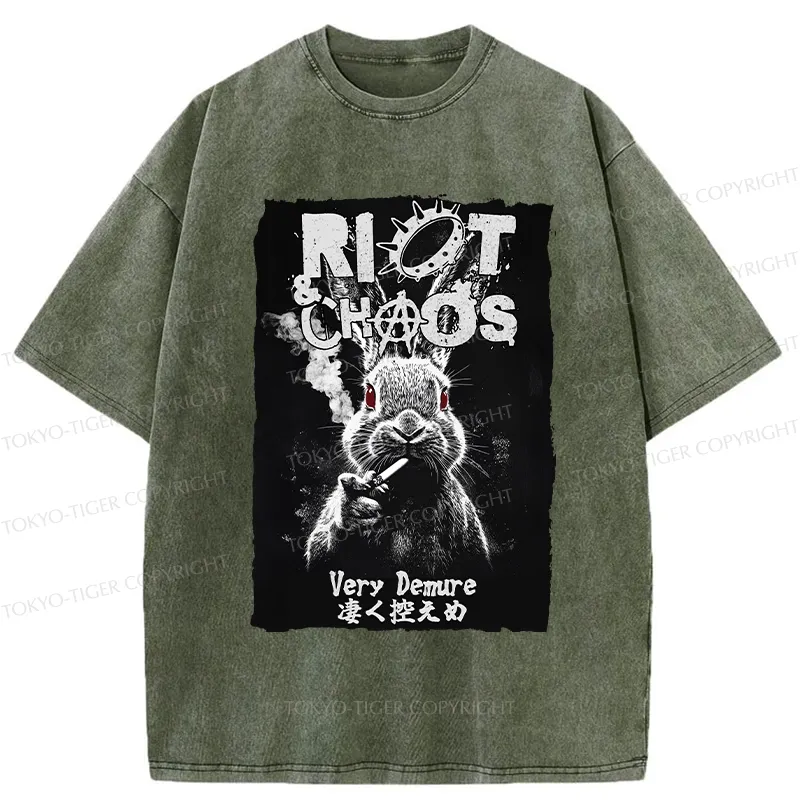 Tokyo-Tiger Riot & Chaos Washed T-Shirt