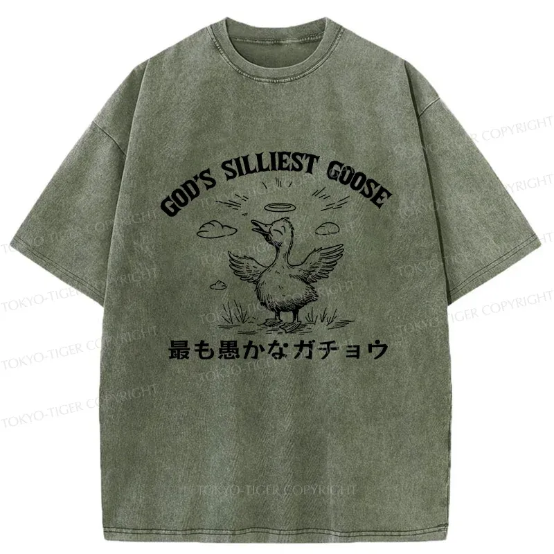 Tokyo-Tiger The Stupidest Goose Washed T-Shirt