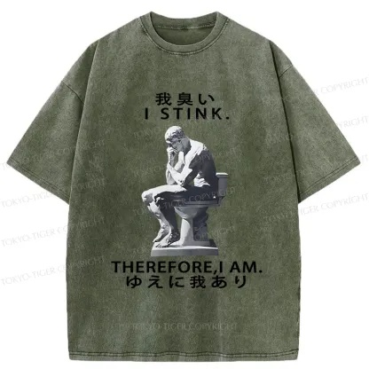 Tokyo-Tiger I Stink Therefore I Am Washed T-Shirt