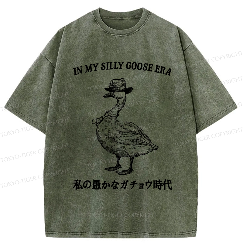 Tokyo-Tiger In My Silly Goose Era Washed T-Shirt