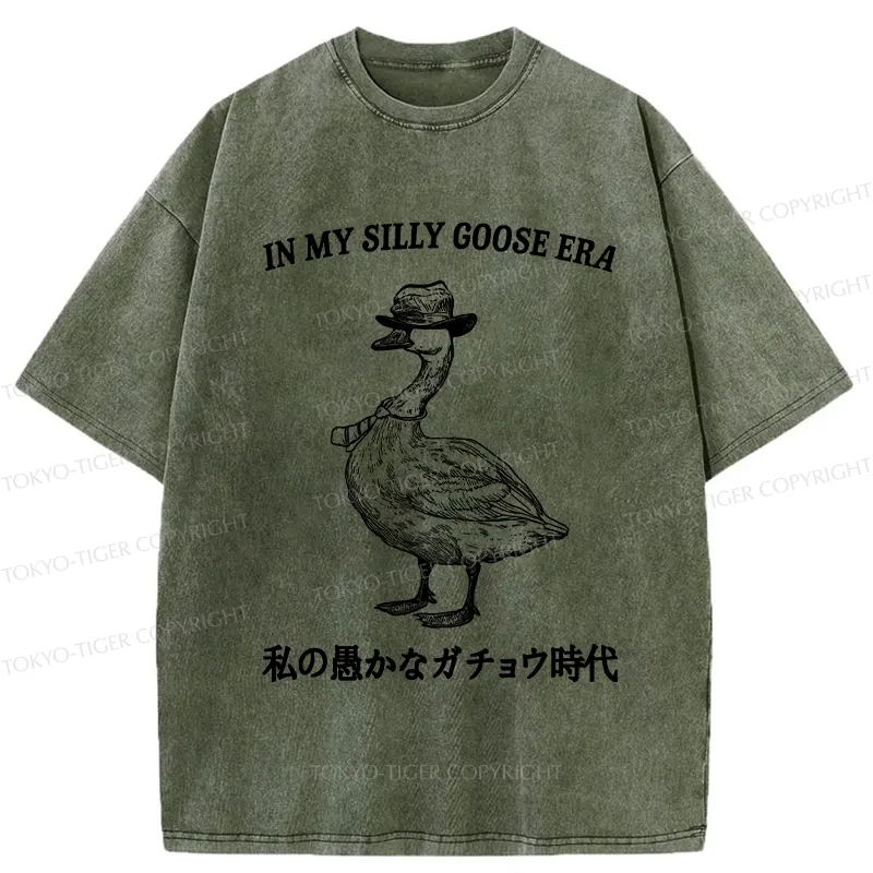 Tokyo-Tiger In My Silly Goose Era Washed T-Shirt