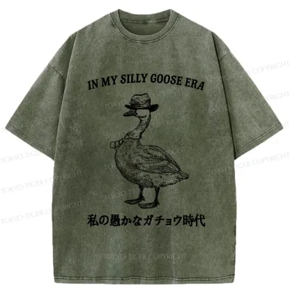 Tokyo-Tiger In My Silly Goose Era Washed T-Shirt