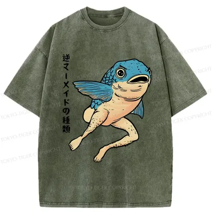 Tokyo-Tiger Types Of Reverse Mode Washed T-Shirt