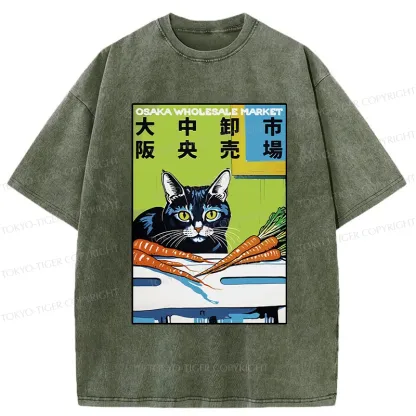 Tokyo-Tiger Osaka Wholesale Market Washed T-Shirt
