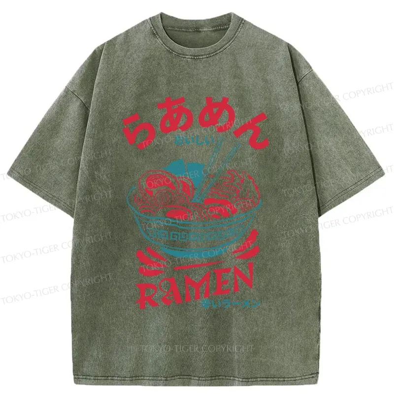 Tokyo-Tiger Spicy Ramen Washed T-Shirt