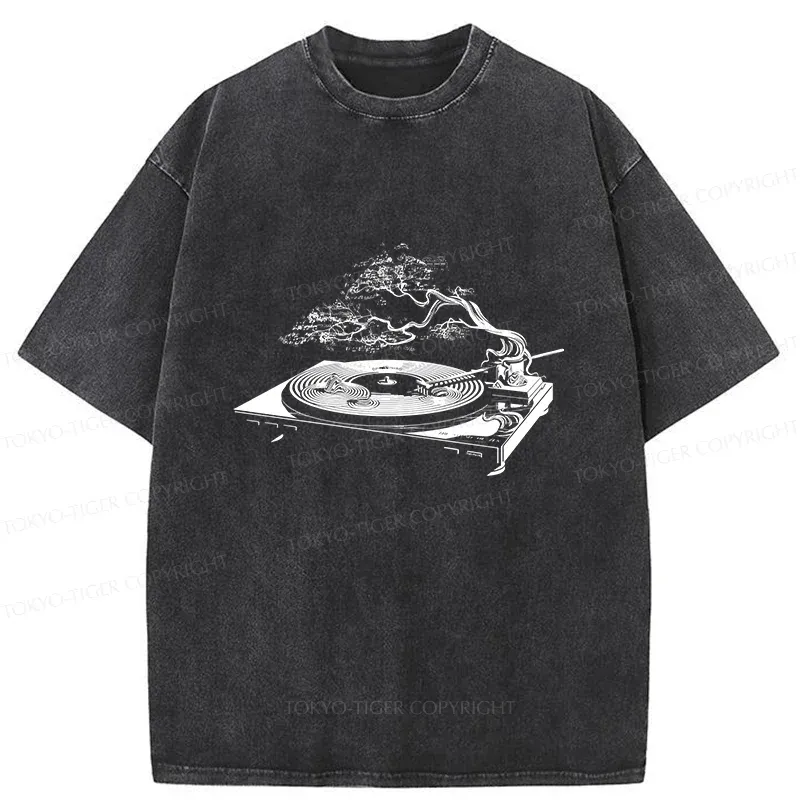Tokyo-Tiger Zen Music Box Washed T-Shirt
