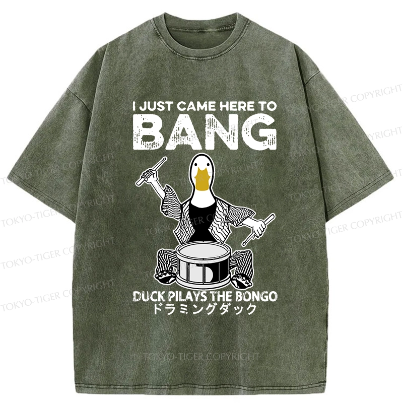 Tokyo-Tiger Drumming Duck Washed T-Shirt