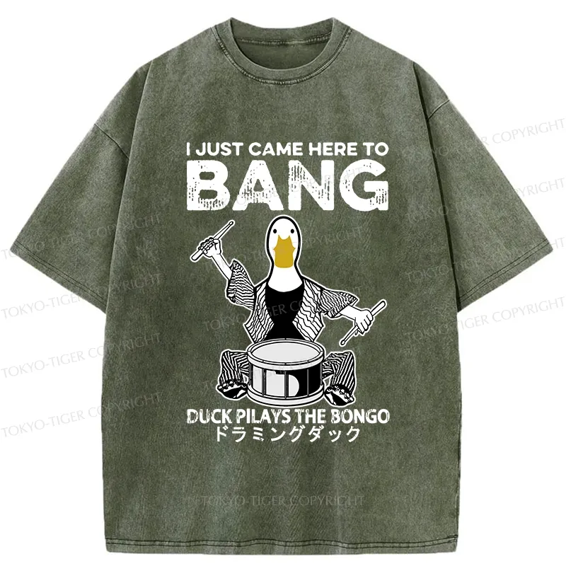 Tokyo-Tiger Drumming Duck Washed T-Shirt