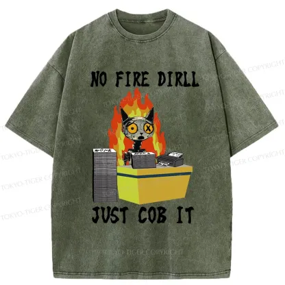 Tokyo-Tiger No Fire Drill Just Cob It Washed T-Shirt
