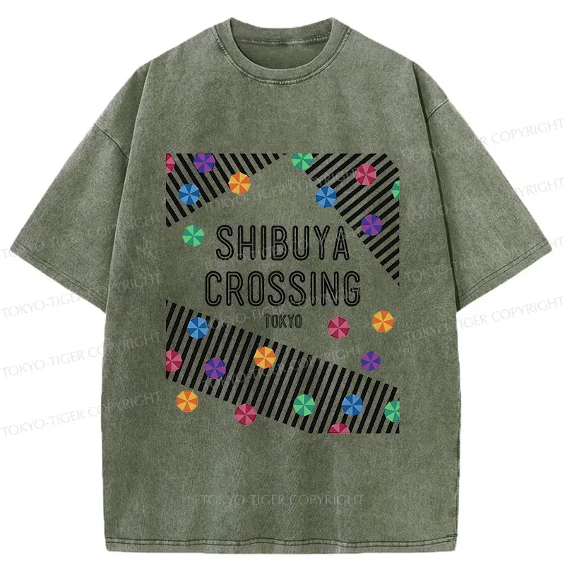 Tokyo-Tiger Shibuya Crossing Washed T-Shirt