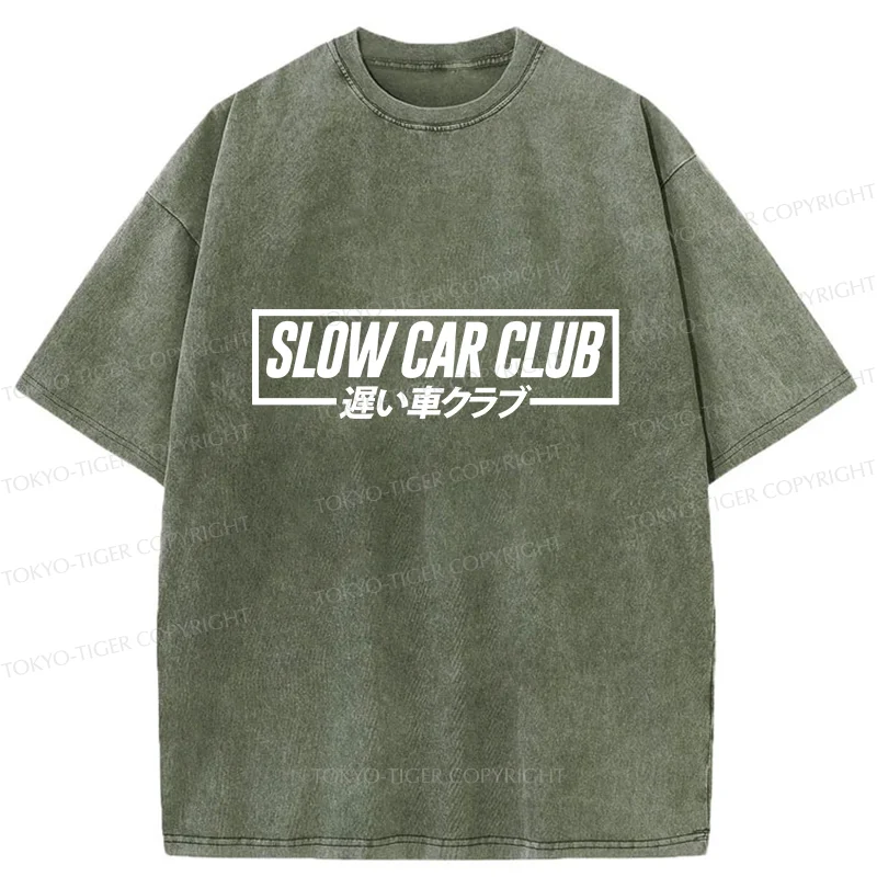 Tokyo-Tiger Japan Automobile Club Washed T-Shirt