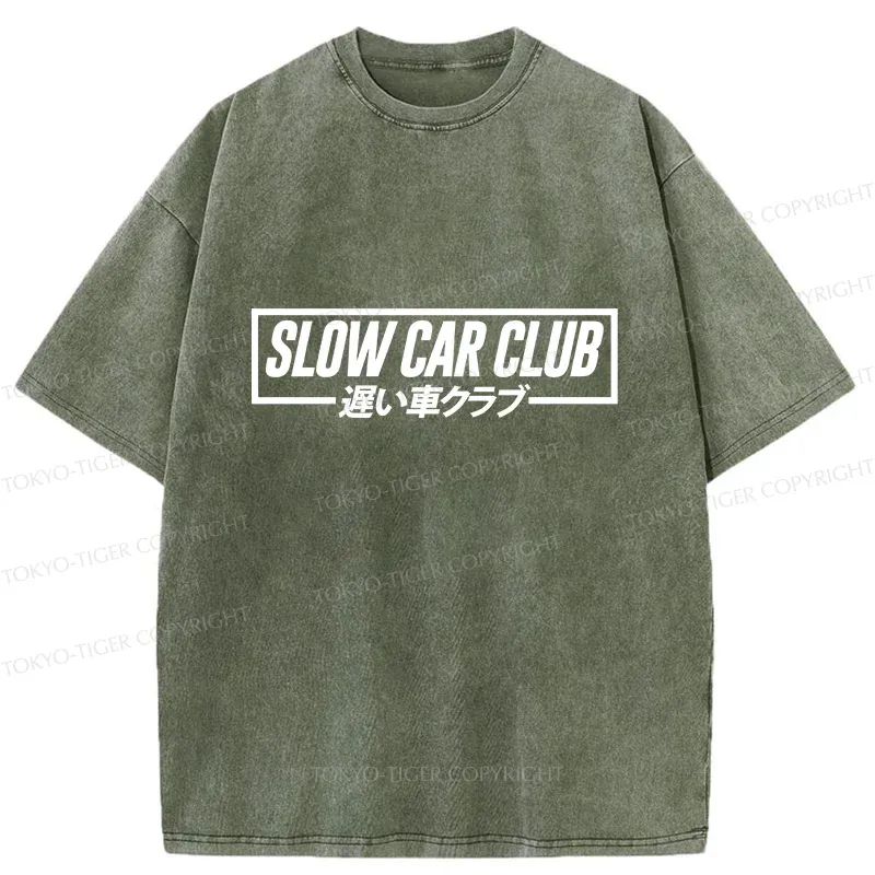 Tokyo-Tiger Japan Automobile Club Washed T-Shirt