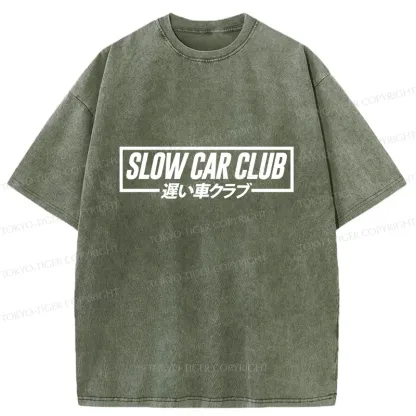Tokyo-Tiger Japan Automobile Club Washed T-Shirt