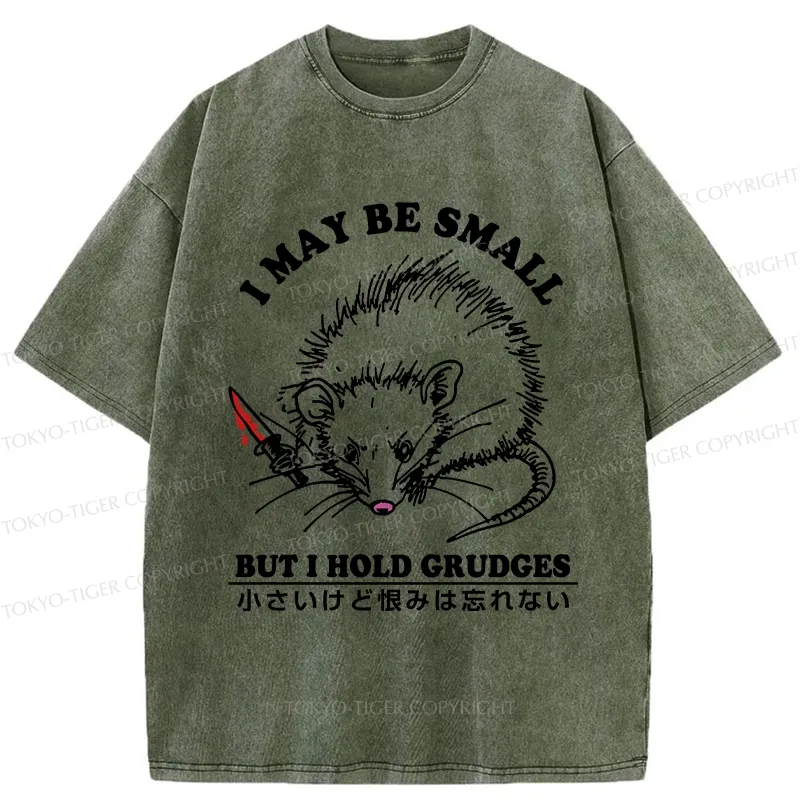 Tokyo-Tiger Mouse Holds A Grudge Funny Washed T-Shirt