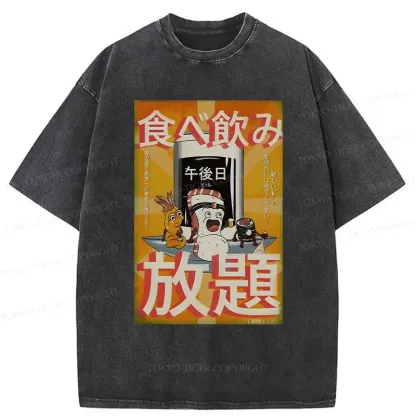 Tokyo-Tiger Japanese Buffet Washed T-Shirt