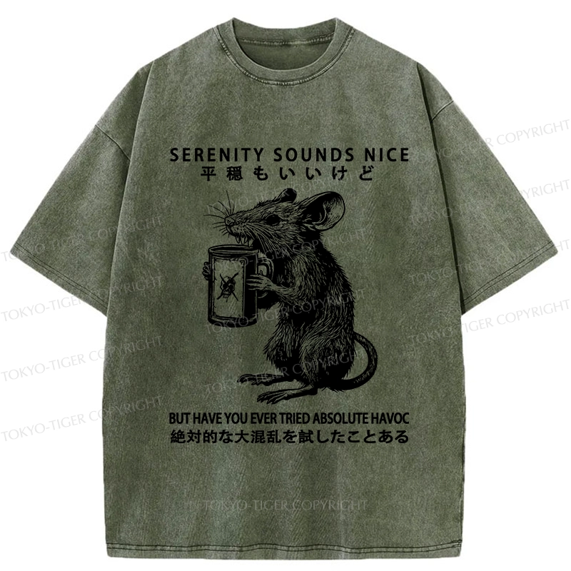 Tokyo-Tiger Have You Ever Tried Absolute Havoc Washed T-Shirt