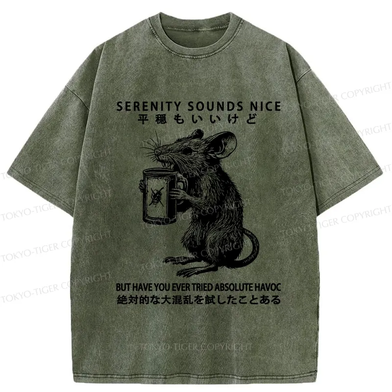 Tokyo-Tiger Have You Ever Tried Absolute Havoc Washed T-Shirt