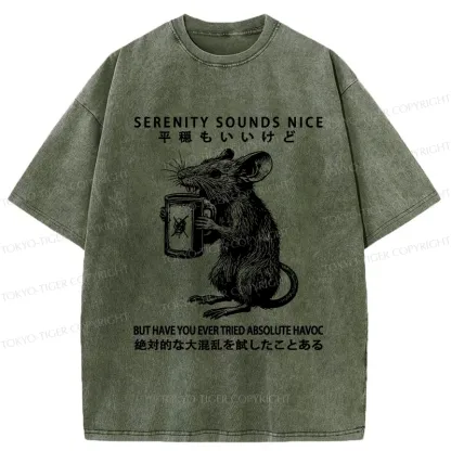 Tokyo-Tiger Have You Ever Tried Absolute Havoc Washed T-Shirt