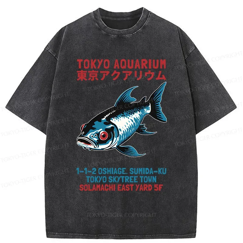 Tokyo-Tiger Tokyo Aquarium Washed T-Shirt
