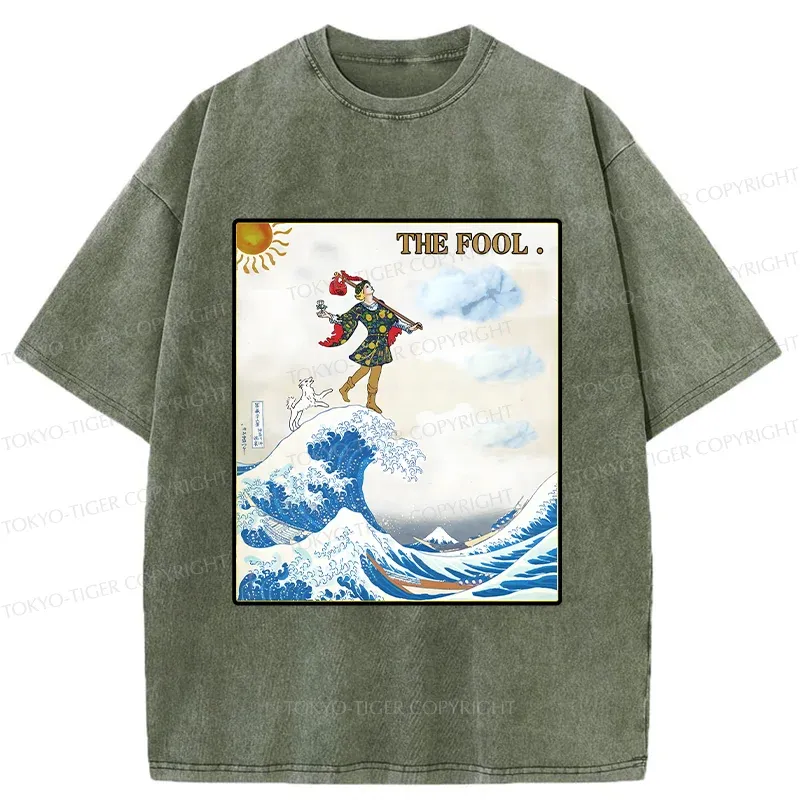 Tokyo-Tiger The Fool And The Wave Washed T-Shirt