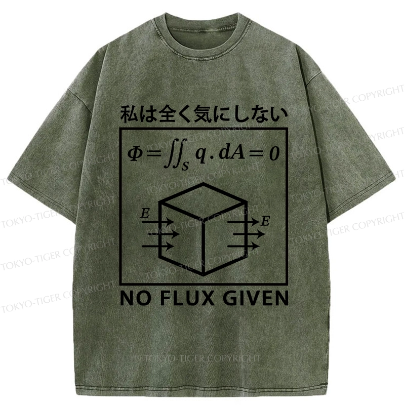 Tokyo-Tiger No Flux Given Funny Washed T-Shirt
