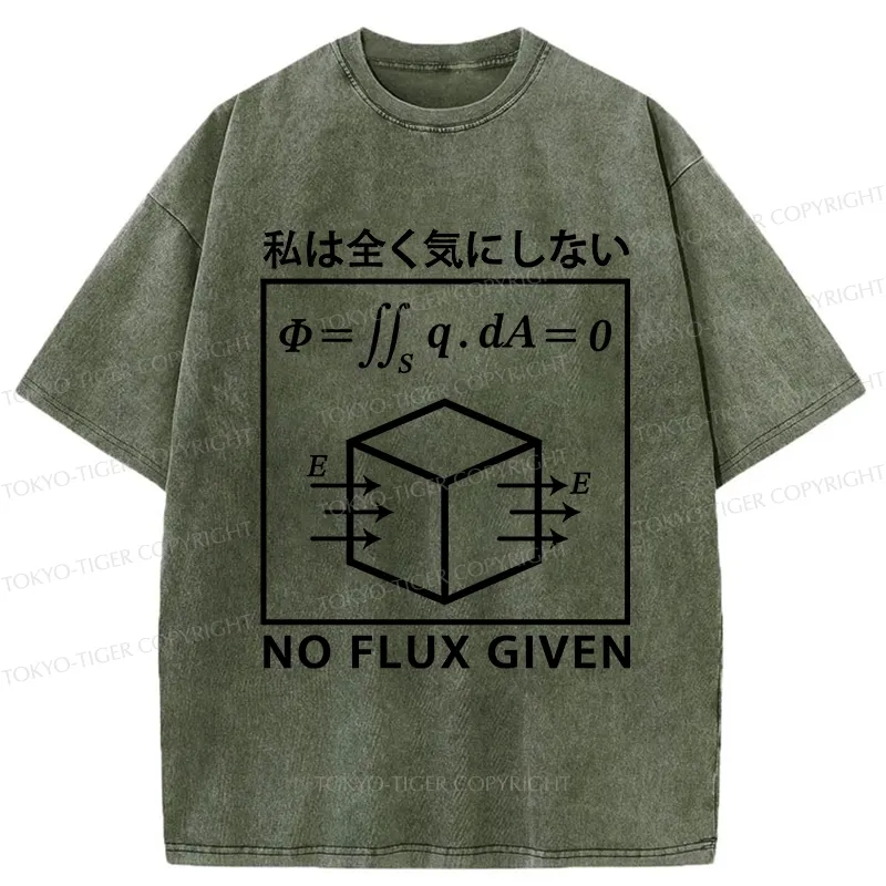 Tokyo-Tiger No Flux Given Funny Washed T-Shirt