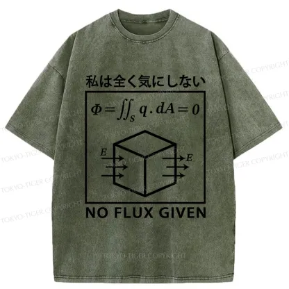 Tokyo-Tiger No Flux Given Funny Washed T-Shirt